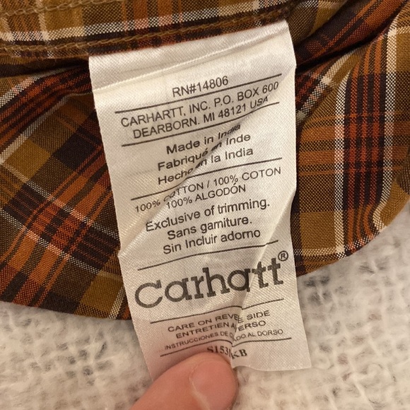 CARHARTT Shirt Men X large Rust Plaid
Short Sleeve Plaid‎ Button Up 100%
Cotton - Picture 11 of 12